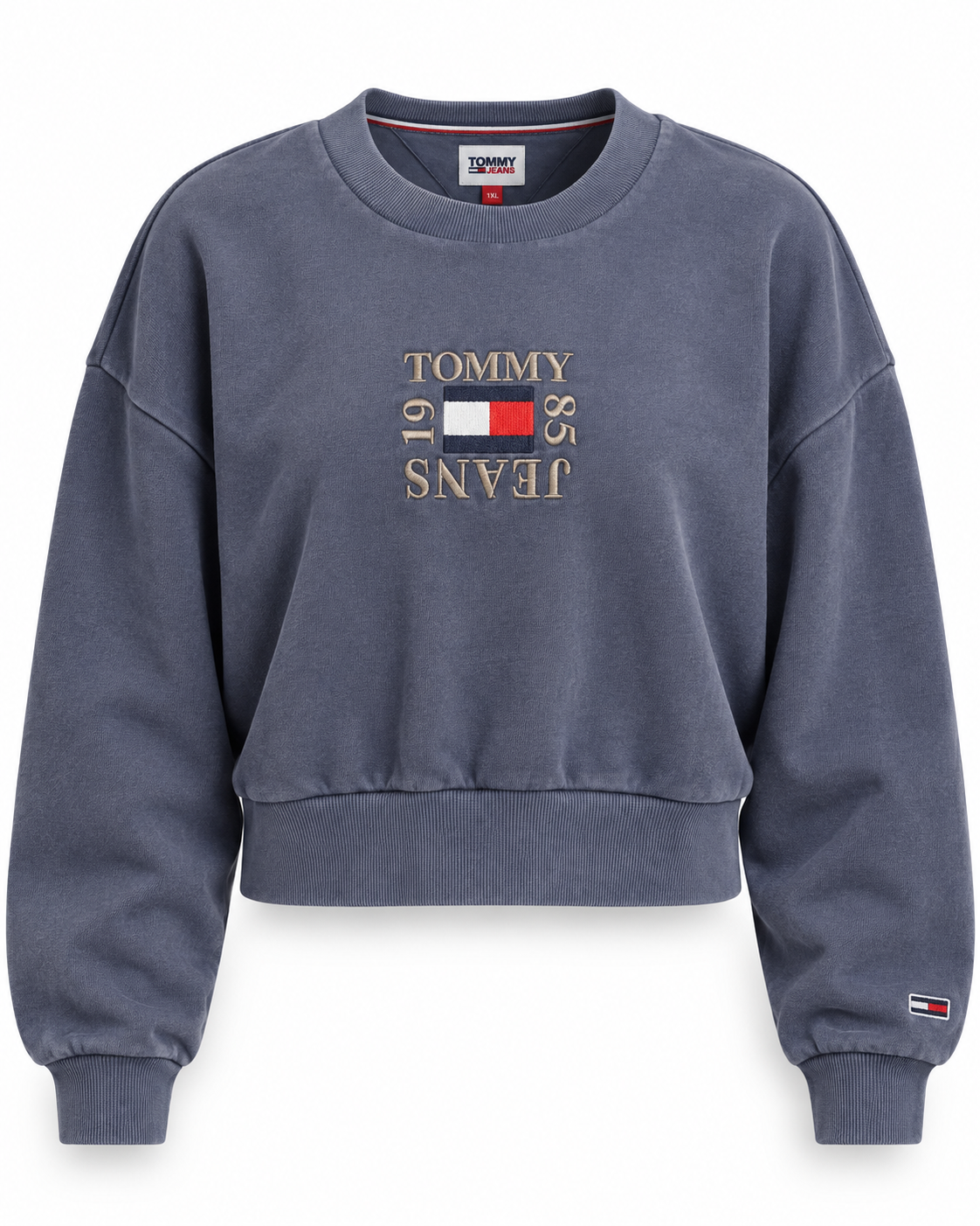 chatgpt image 21 sept 2026, 11 47 45 a.m. (1) Sudadera Tommy Jeans crop timeless Box Crew Mujer