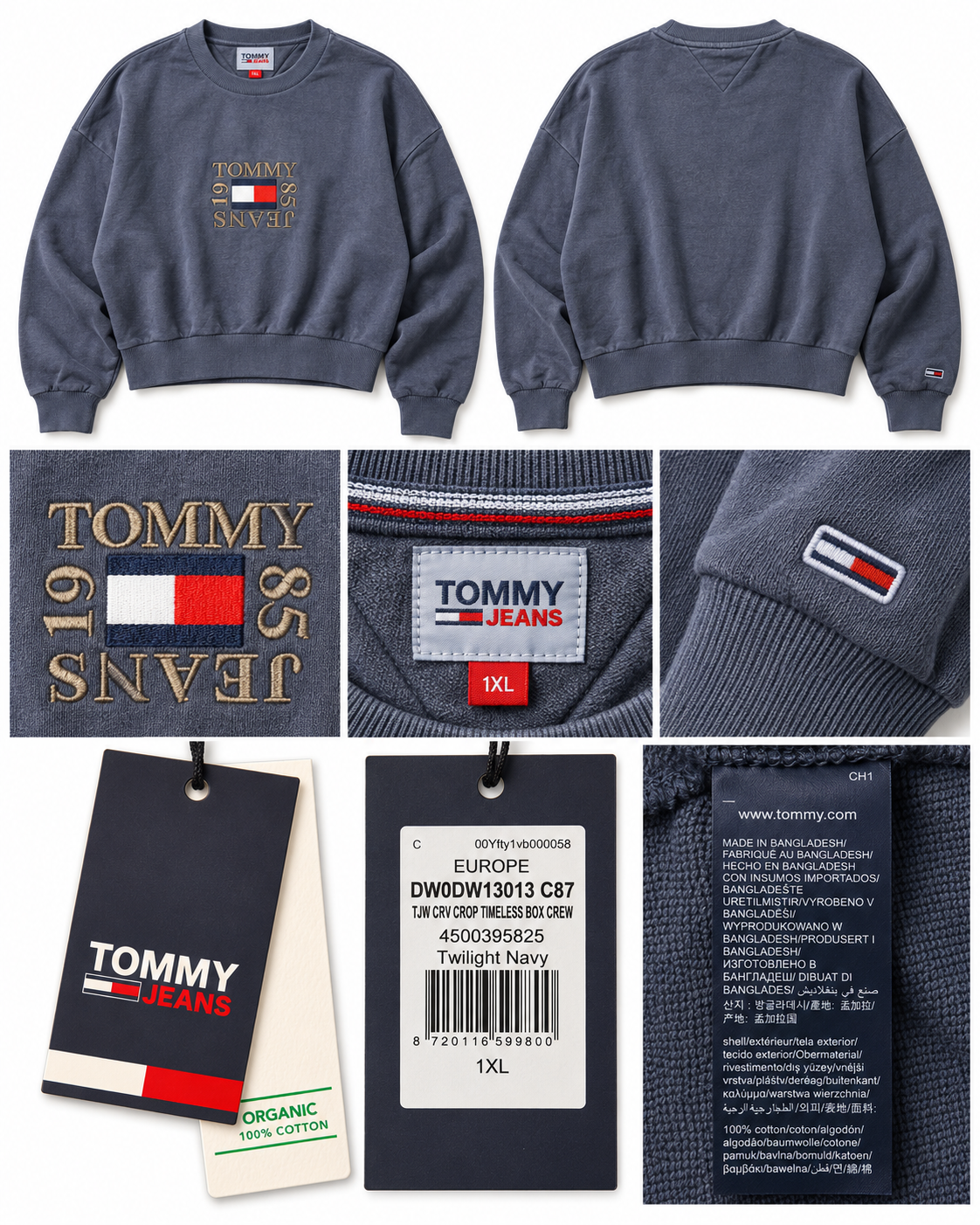 chatgpt image 21 sept 2026, 11 47 45 a.m. (5) Sudadera Tommy Jeans crop timeless Box Crew Mujer