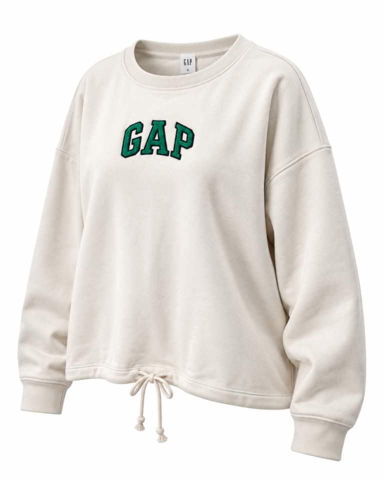 Sudadera GAP mujer logo bordado, cintura ajustable