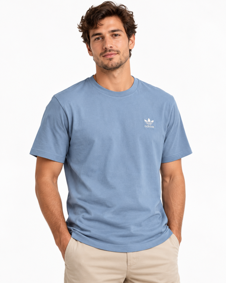 Camiseta adidas Originals Trefoil Essentials hombre azul claro